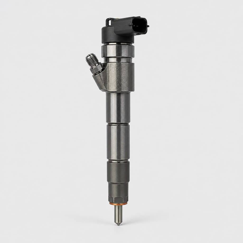 Injecteur diesel pour citadine 1.5 génération intermédiaire sur fond neutre