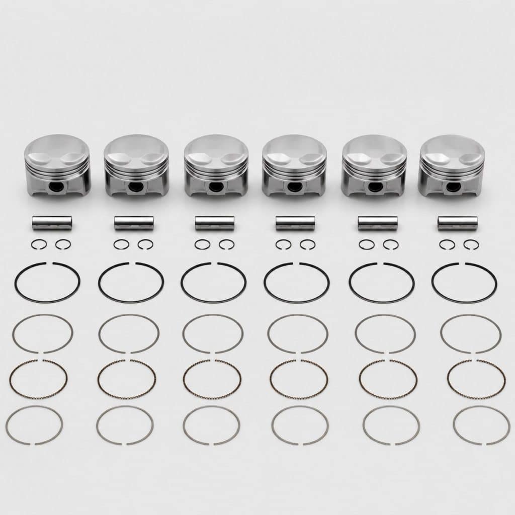 Kit de segments de piston moteur complet, vue d'ensemble