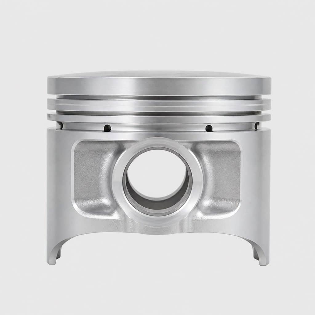 Piston moteur seul pour petite cylindrée, vue de face en studio