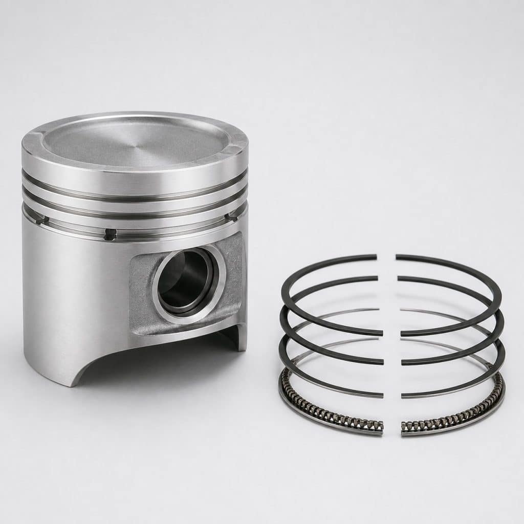 Piston de réparation en cote majorée avec ses segments assortis